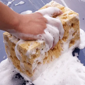 

Car Auto Vehicle Washing Cleaning Sponge Motorcycle Block Car Polishing Brush Yellow Auto Wash Tools Window Table Kitchen