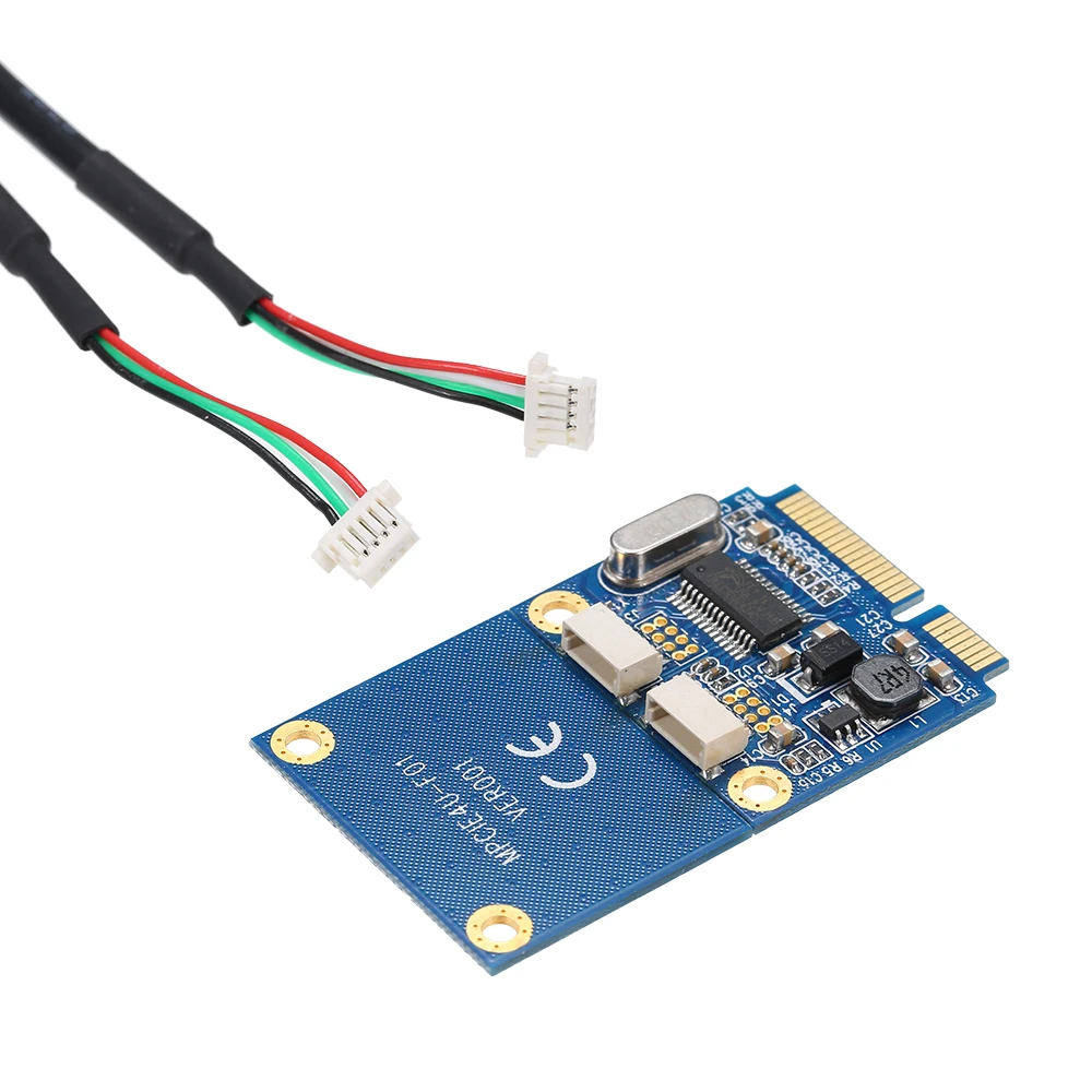 Мини-pci-e к двойному USB адаптеру Mini PCIe к 2 портам USB2.0 карта расширения конвертера