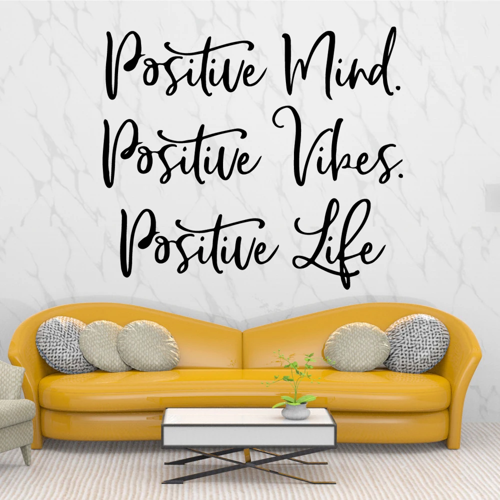 

Pretty Positive Attitude Wall Sticker Removable Self Adhesive Watercolo Nursery Room Decor Decoration Accessories Murals