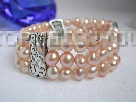 

beautiful 9mm pink FW pearls Springy bracelet E953^^^@^Noble style Natural Fine jewe SHIPPING new >>free shipping
