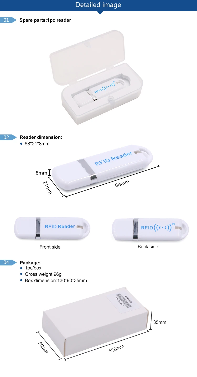 125KHz RFID mini USB key reader (4)