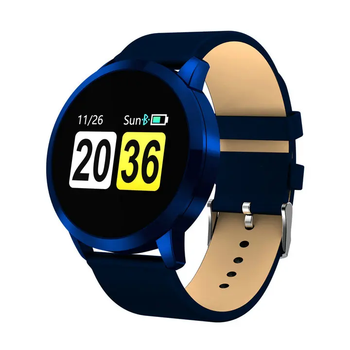 Q8 Смарт часы OLED цветной экран Smartwatch Женская мода фитнес трекер монитор сердечного ритма мужские Smartwatch IP67 спортивные часы - Цвет: silica blue