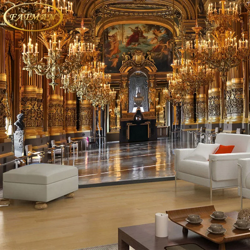 Custom 3D photo wallpaper European luxury palace wallpaper bedroom restaurant living room TV background wallpaper