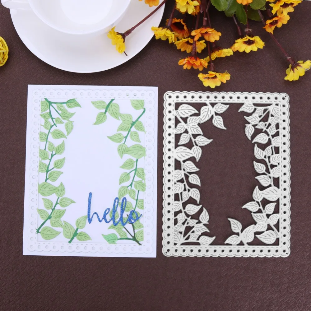 

Leaf Frame Metal Cutting Dies New Stencils for DIY Scrapbooking DIY Paper Cards Craft Making Craft Fun Decoration