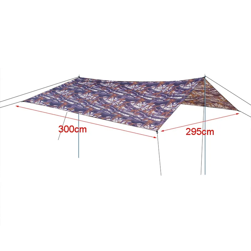 

Outdoor Hiking Camping Ultralarge UV Protection Waterproof 5-8 Person Tarp Large Gazebo Sun Shelter Awning Beach Tent