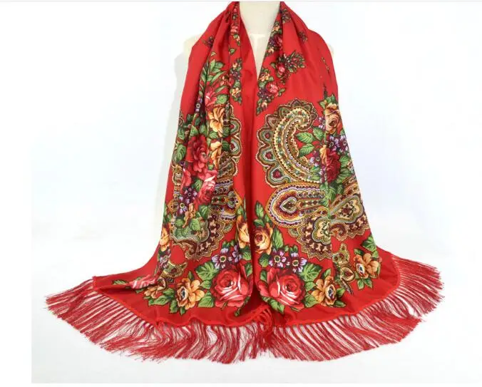 

Women Wraps Print Tassel Scarf Blanket Fashion Fringed Soft 175*70cm 180g/pcs