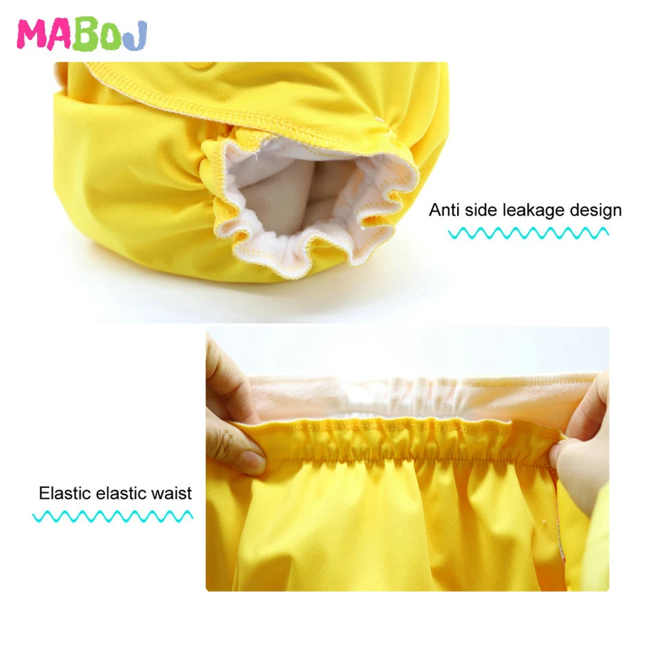 MABOJ тканевые подгузники с карманами один размер детские тканевые подгузники Моющиеся Многоразовые водонепроницаемые подгузники для детей от 6 до 33 фунтов