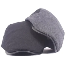 Женская и Мужская модная кепка, плоская шляпа, берет, шапки, газетчик, страна, теплая, для гольфа