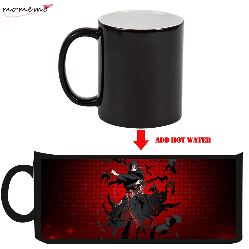 

MOMEMO Uchiha Itachi Ceramic coffee Mug Magic cartoon anime Color Change Mug Cup Heat Reveal changing color coffee Milk tea mugs