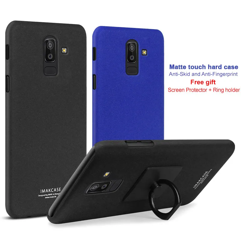 IMak Cowboy матовое случаях телефон для samsung J8 бампер чехол + Экран Protector кольцо