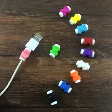 10pcs USB Cable clip Earphone Protector Colorful Earphones Cover For Apple iPhone Samsung HTC Free shipping