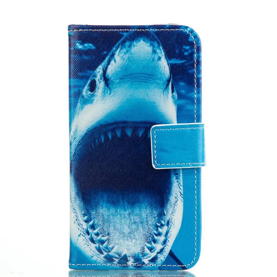 DEEVOLPO кожаный чехол для samsung Galaxy Note 4, 5, S6 Edge Plus, S5, S4, S3, мини-кошелек с колокольчиками, магнитные мешки, чехол D03Z - Цвет: Shark