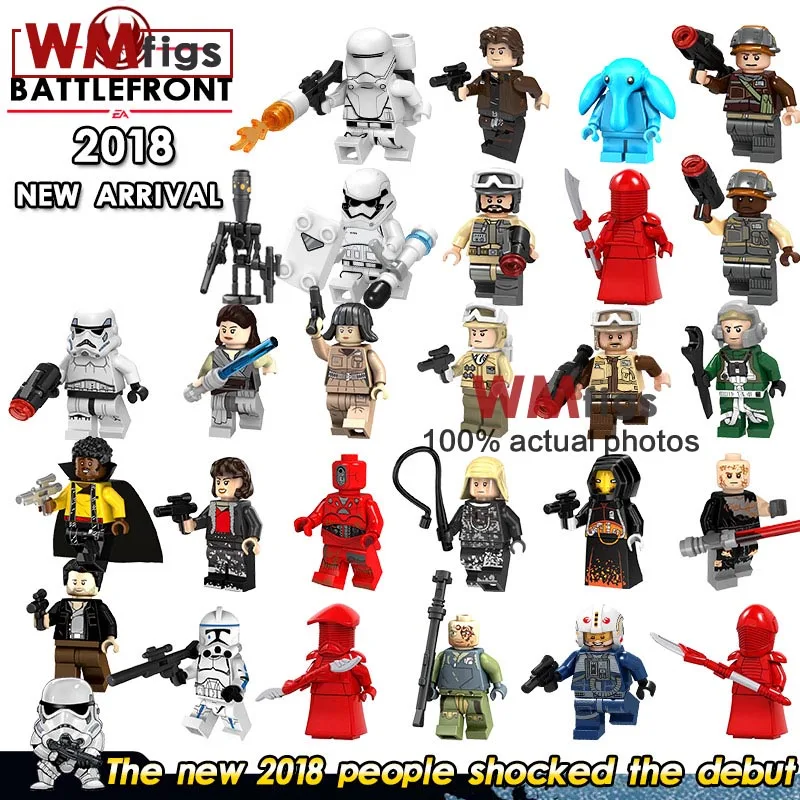 

Single Sale Super Heroes Rey A Wing Pilot Hoth Rebel Max Rebo Han Solo Anakin IG-88 Obi-Wan Kenobi Kira Lando Building Blocks