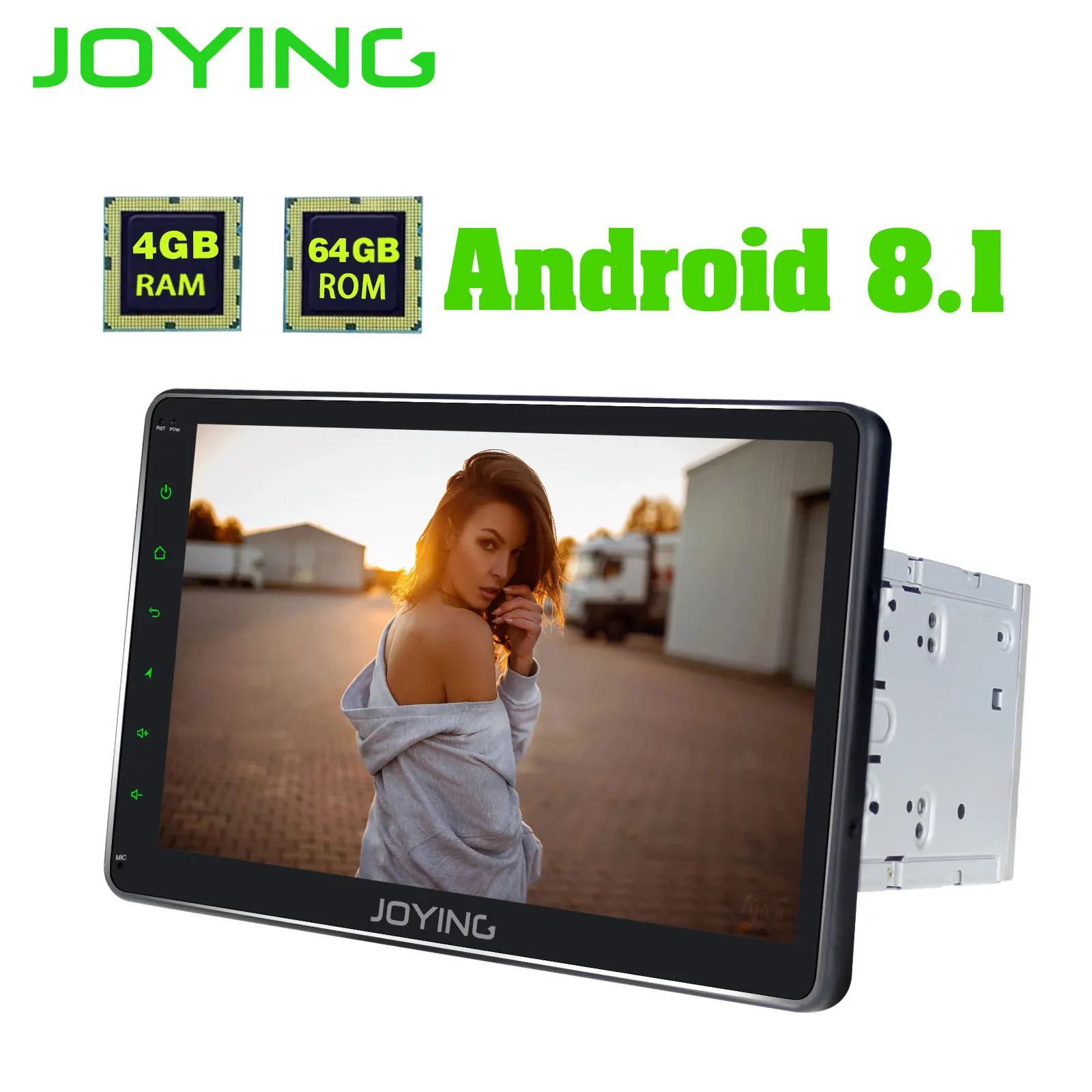Flash Deal Android 8.1 2 din car radio Octa Core 4GB+64GB 10.1"IPS 1280*720 HD support 4G /wireless Carplay /DSP/SWC radio cassette player 2