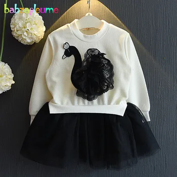 

2-6Years/Autumn Winter Toddler Girls Dresses Kids Clothes Red White Cartoon Cute Baby Princess Dress Children Clothing BC1163