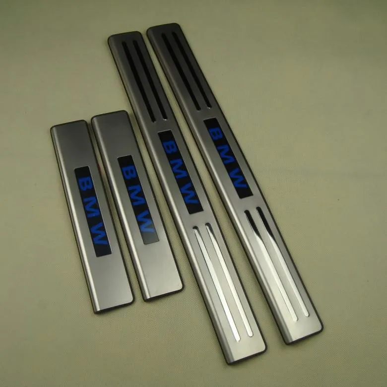 LED Stainless steel Door Sill Scuff Plate panel kick step protector