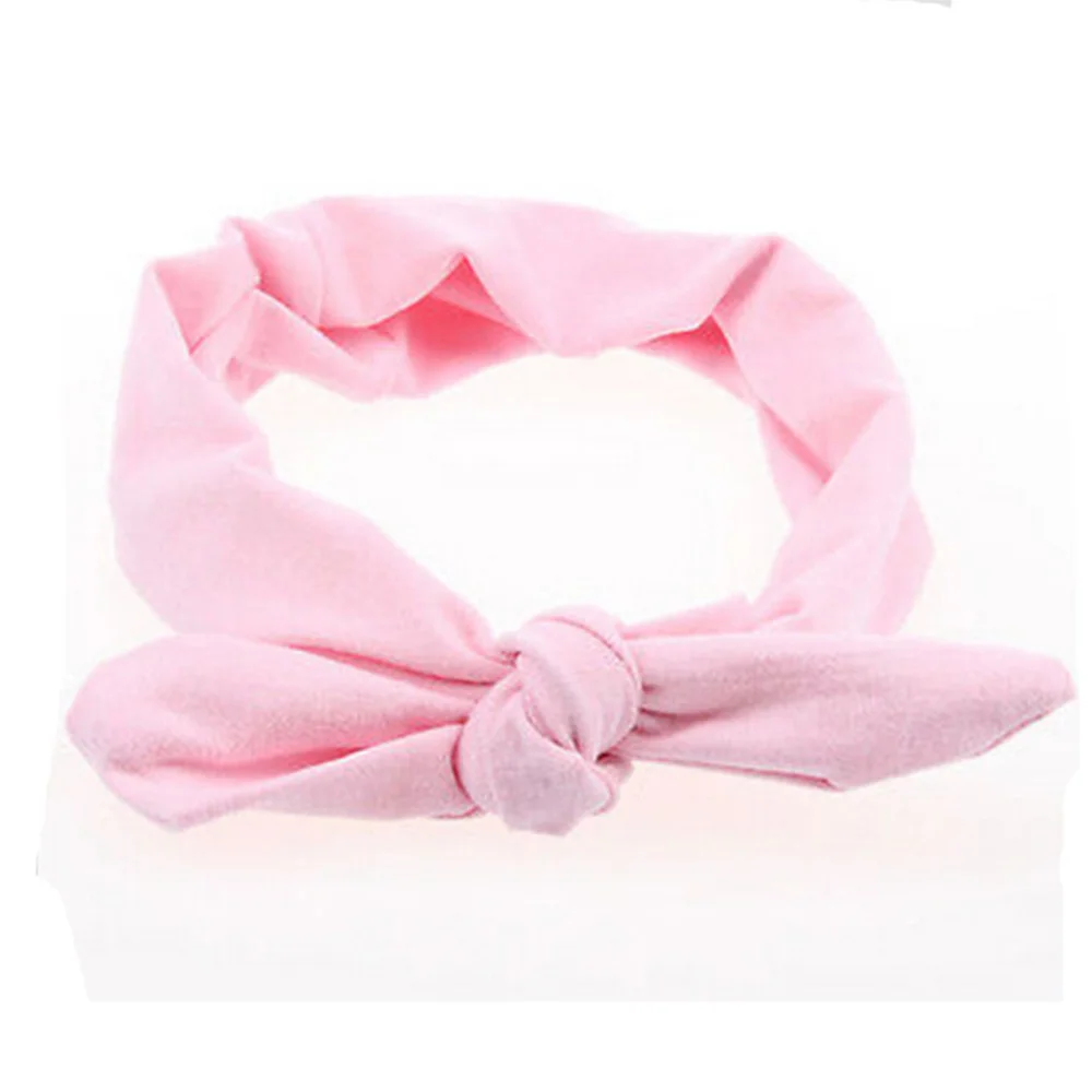 Hot Sale 1 pcs Women Fashion Elastic Stretch Plain Rabbit Bow Style Hair Band Headband Turban HairBand Hair Accessories