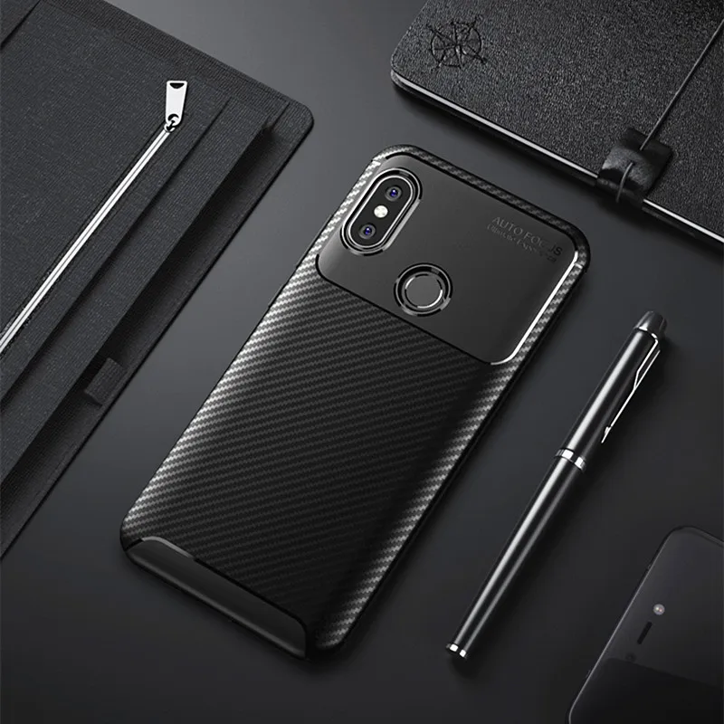 Best For Xiaomi Redmi 6 Pro Case Luxury Shockproof Carbon fibre Soft Silicone Back Cover Funda Coque For Xiaomi Redmi 6 Pro Phone Bag