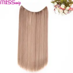 Miss wig для женщин рыба линия без заколки для волос расширения 25 см длинные прямые Блондинка черный 20 цветов доступны синтетические волосы шт
