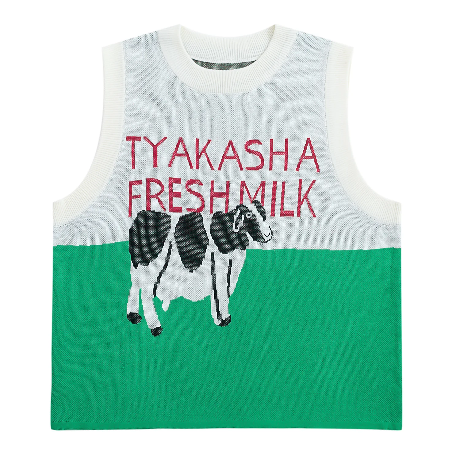 Fashion Design Spring Autumn New Women Knitted Vest Cartoon Letters Jacquard Cotton Sleeveless Sweaters Puloover Tops | Женская одежда