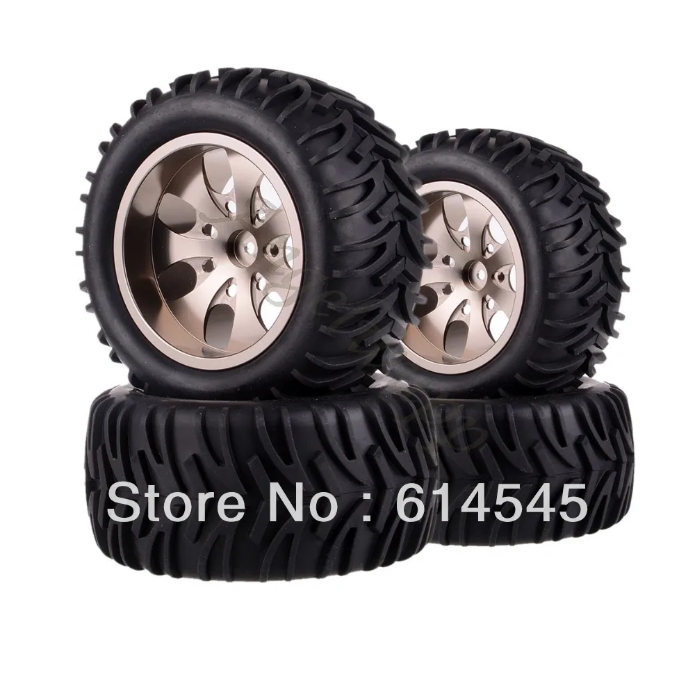 

DQR 4x RC Monster Truck Bigfoot Metal Wheel Rim & Tyre Tires 12MM HEX 88113 1:10 RC123 Store