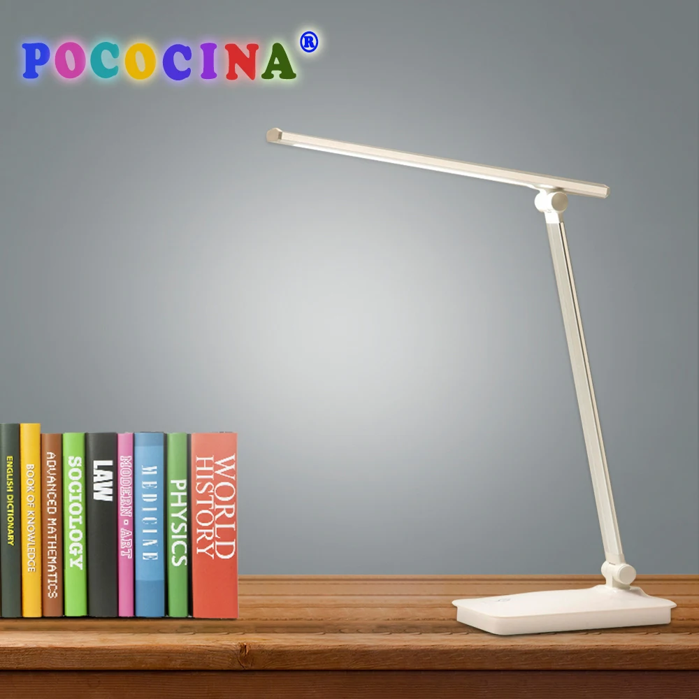 

Led Desk Lamp Usb Rechargeable With Touch Switch Modern Dimmable 5V DC Folding Table Lamps Eye Protection Study Office Light