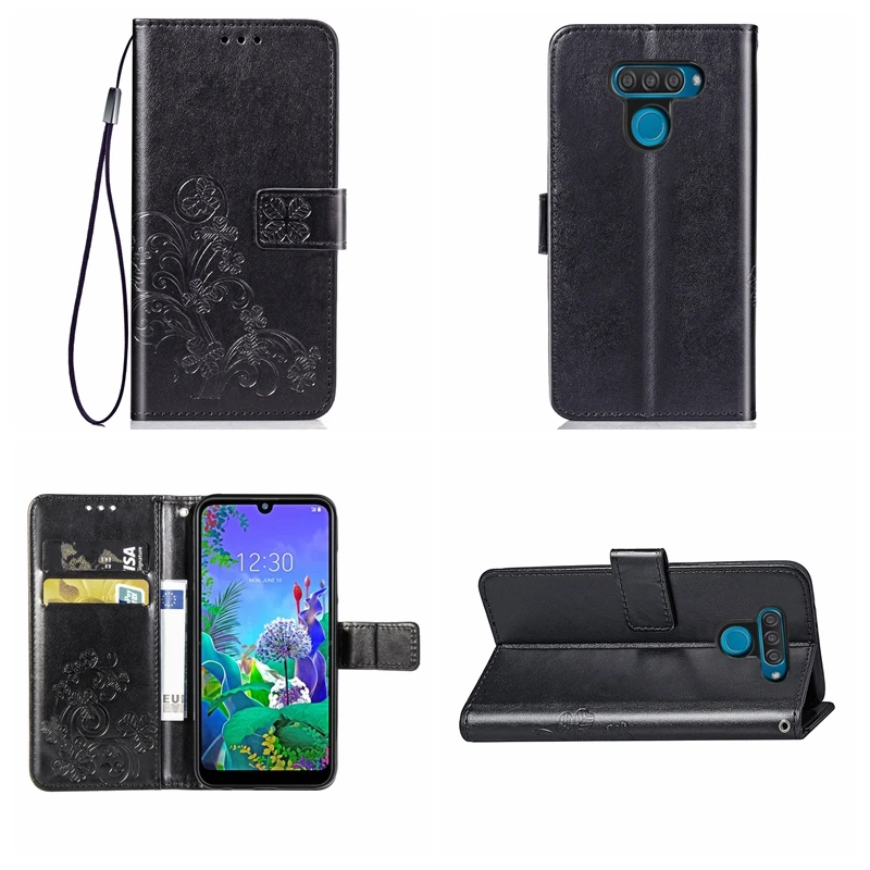 Кожаный чехол-бумажник с принтом для LG K50 Q60 Galaxy A90 A80 A20E sony XZ4 Compact huawei P Smart Z Y9 Prime Flower