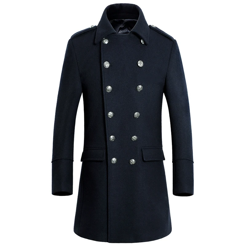 Custom Made fashion double breasted cashmere overcoat men good quality