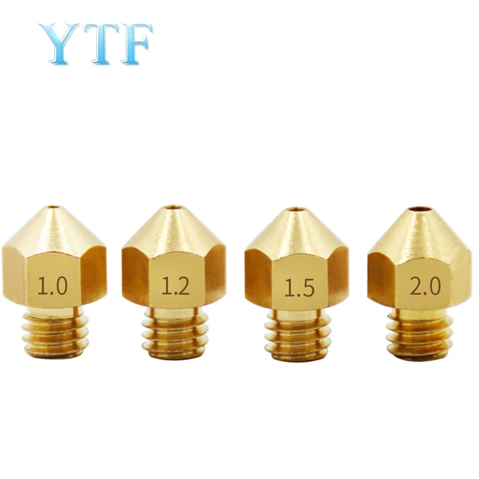 cheap 3D printer MK8 brass large diameter nozzle DIY kit Spray extrusion head 1.0 1.2 1.5mm 1.75 3mm accessories