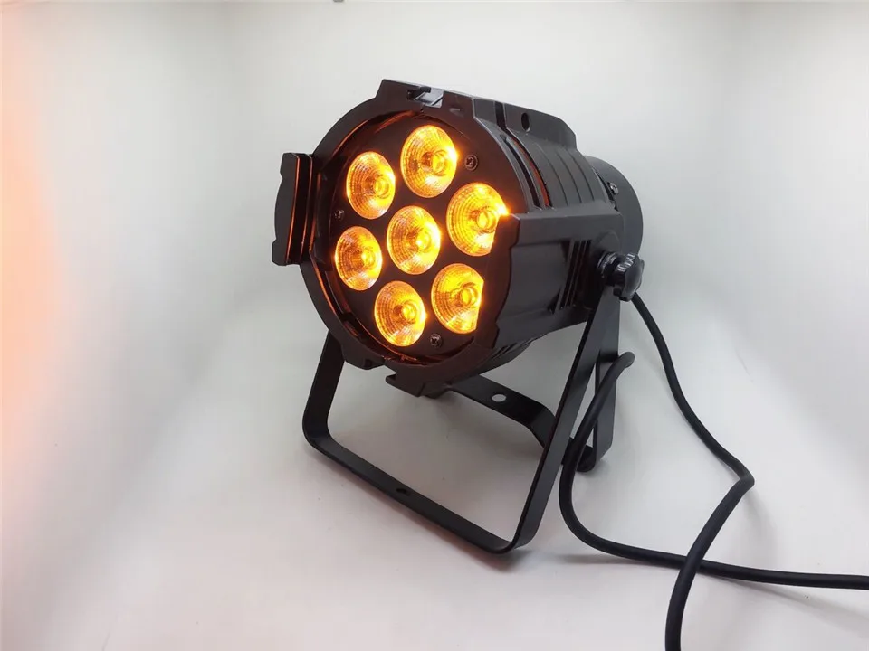 

LED Mini Aluminum Spotlight LED 7x18W RGBWA+UV 6in1 LED Stage Light Disco DJ Light Strobe Effect DMX512