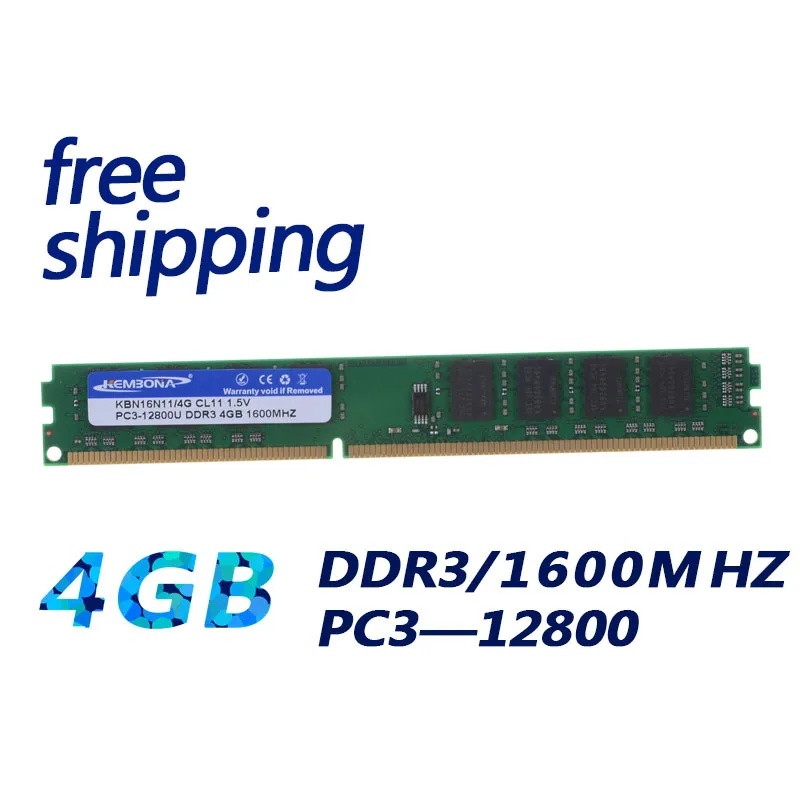 

KEMBONA ddr3 4GB 1600 MHZ P12800 RAM desktop Memory DDR3 1600 4gb original longdimm