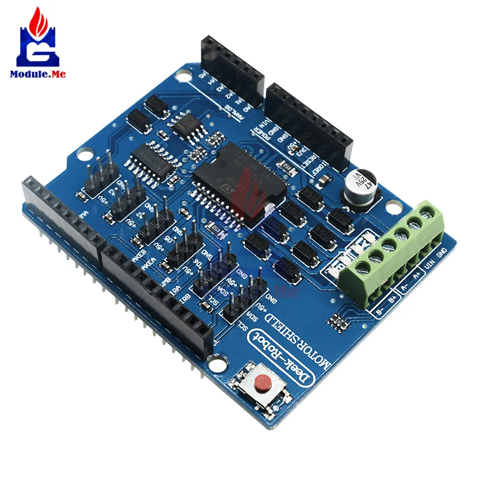 L298P L298 щит R3 двигатель постоянного тока драйвер Shiled доска для Arduino UNO модуль 2A двойной полный мост H-мост 2 способ реле 5 В 12 В