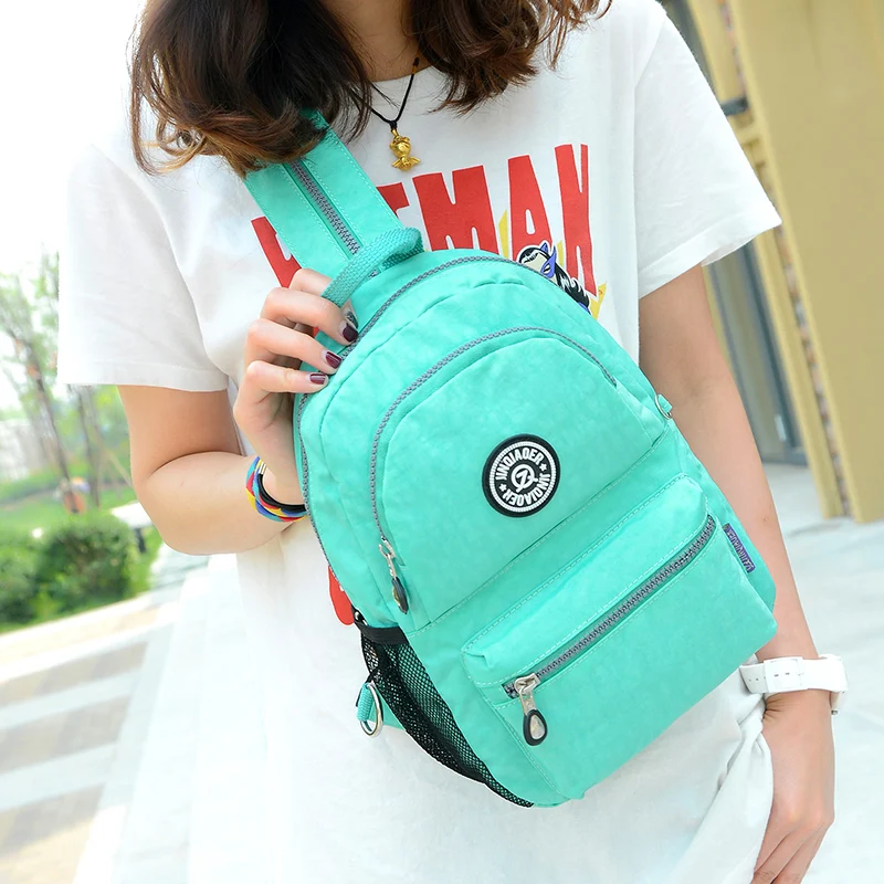 

JIN QIAO ER Brand Small Backpack for Teenage Girls Mochila Feminine Backpacks Female Solid Nylon Casual Bagpack Women Travel Bag
