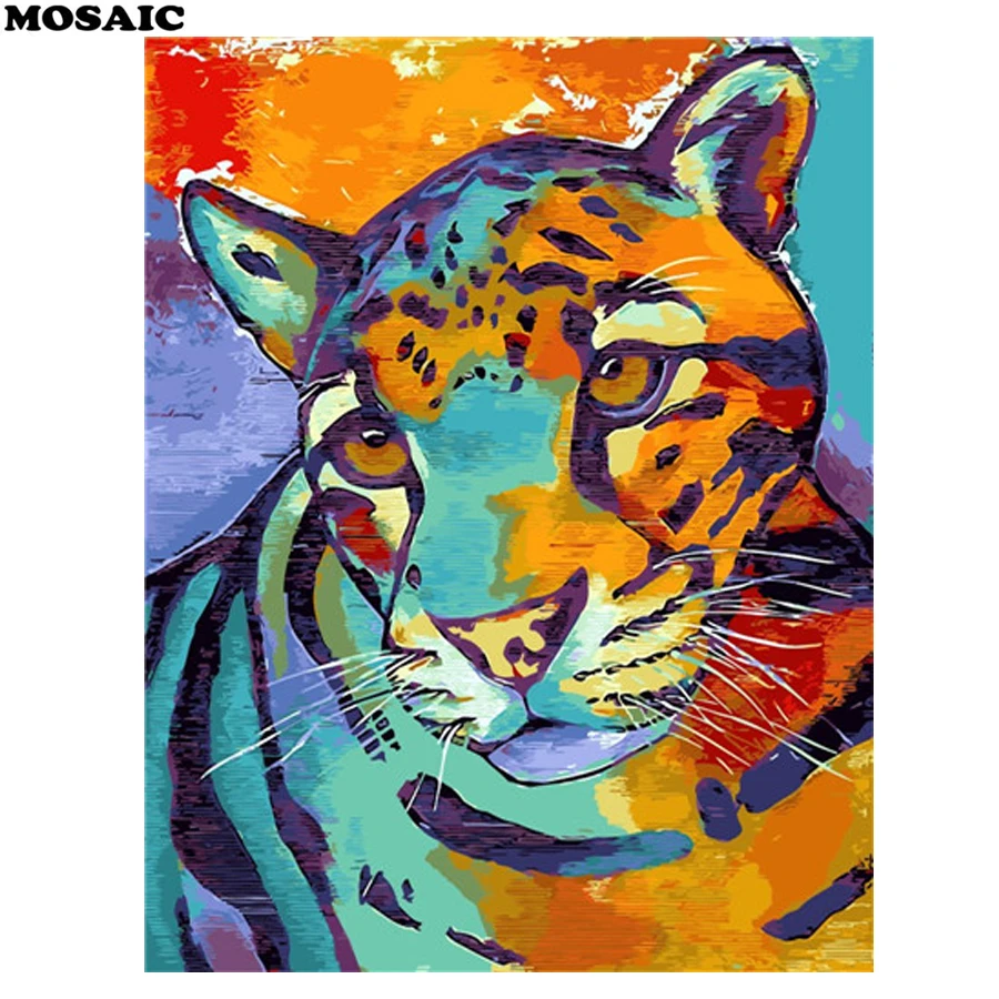 

100% Full square 5D Diy Daimond painting "tiger"3D Diamond painting Mosaic picture of Rhinestones Diamant Embroidery animal