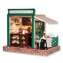 3D Деревянный DIY Миниатюрный Кукольный домик ручной работы, строительная модель, домашнее украшение, кукольные домики, мебельный набор, игрушки для детей, подарок