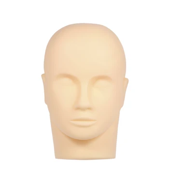 

Dummy Training Head Flat Head Model for Makeup Face Painting Training Head Eyelash Extension Practice Tool Closed Eye No Hair
