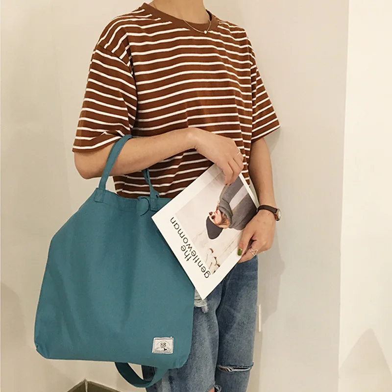 

Retro style women's bag literary simplicity hundred reclining portable canvas bag eco-friendly shopping bag for girl bag
