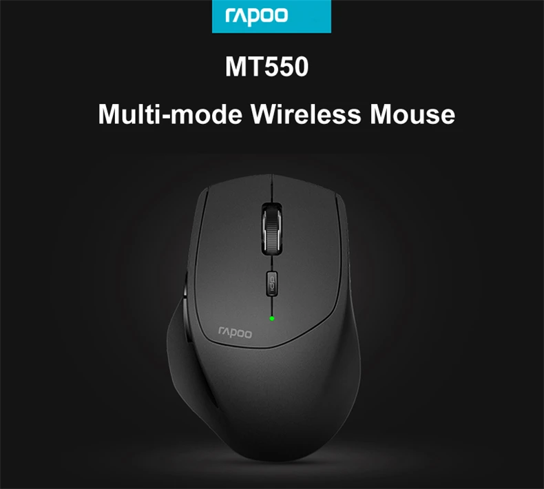 Новая мультирежимная Беспроводная мышь Rapoo MT550, переключение между Bluetooth 3,0/4,0 и 2,4G для подключения четырех устройств, компьютерная мышь