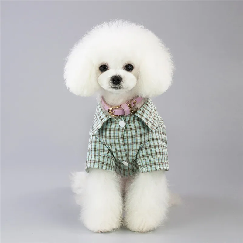 Собака летний комбинезон; комбинезон-Песочник хлопковая, для домашней собаки весенний клетчатый комбинезон осенняя одежда F149