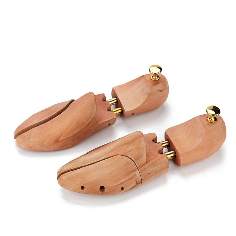 1 Pair Men�s Wood Shoe Trees Twin Tube Metal Knob
