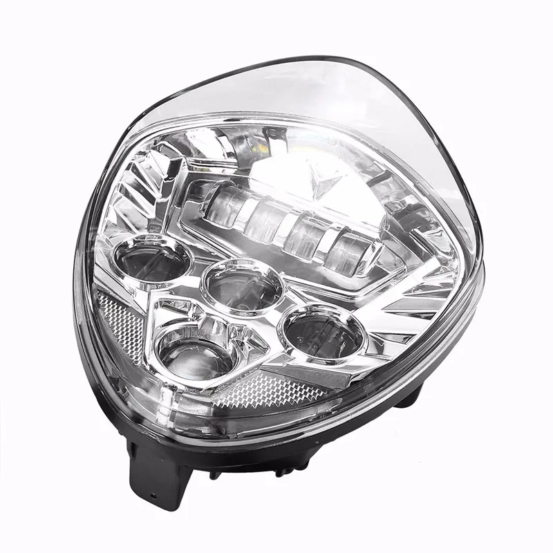 Cree Motorcycle LED Headlight H L Beam CHROME For Polaris Victory cross-country xzv