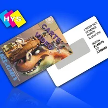 Пластиковая карта с ярлыком и визитной карточкой