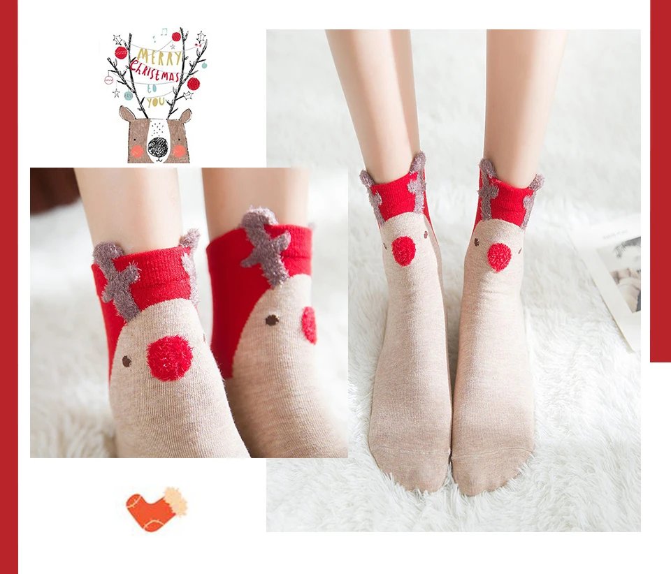 Harajuku Kawaii Girl Cartoon Funny Christmas Crazy Cute Magic Novelty Print Winter Female Cotton Personality Warm Soft Socks (12)