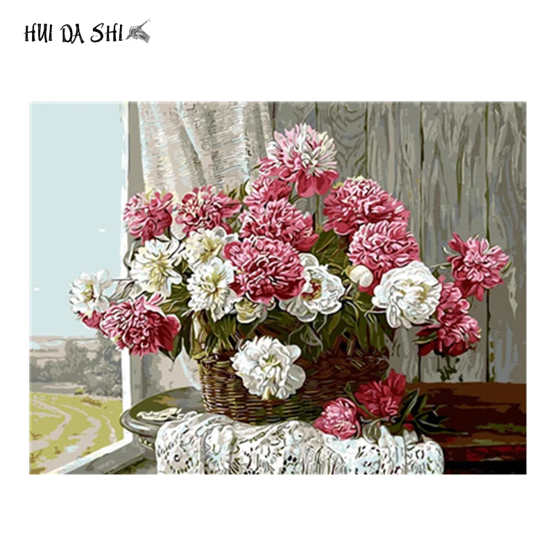 

1 Panel Flowers Painting By Numbers Frameworks Coloring By Numbers Pictures Home Decor Canvas Painting By Numbers Decorations