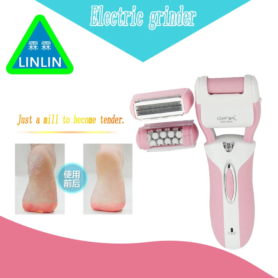 

2016 new 3 in 1 rechargeable women's shaving wear foot device Epilator of lady