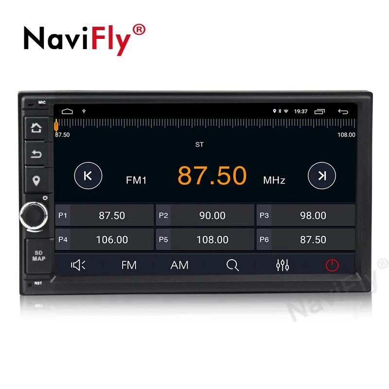 Flash Deal NaviFly Android 9.1 Quad Core Car DVD player GPS Wifi BT Radio BT 2GB RAM 16GB ROM16GB 4G SIM Network Steering wheel RDS 3
