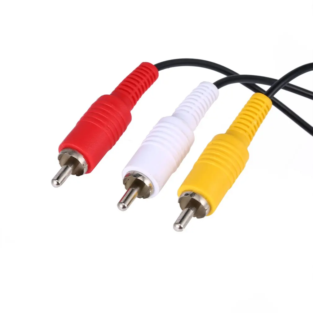 1,8 метров позолоченный Аудио видео композитный AV 3 RCA кабель для nintendo для wii
