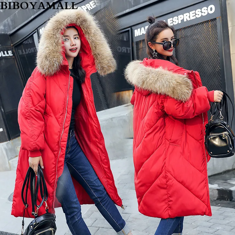 

BIBOYAMALL 2017 The new winter yards down jacket Long heavy hair maternity cotton-padded clothes