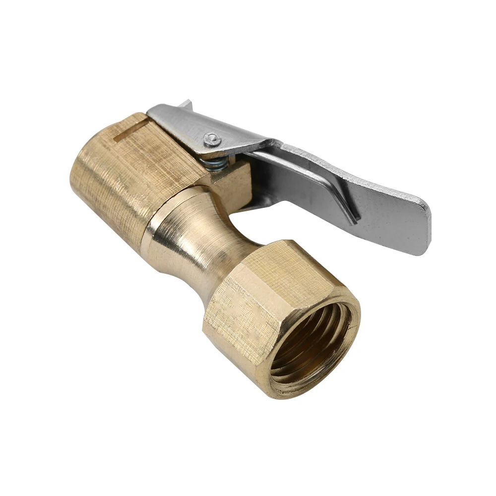 Brass Open Flow Lock on Car Tyre Inflator Tool Valve Connector Air