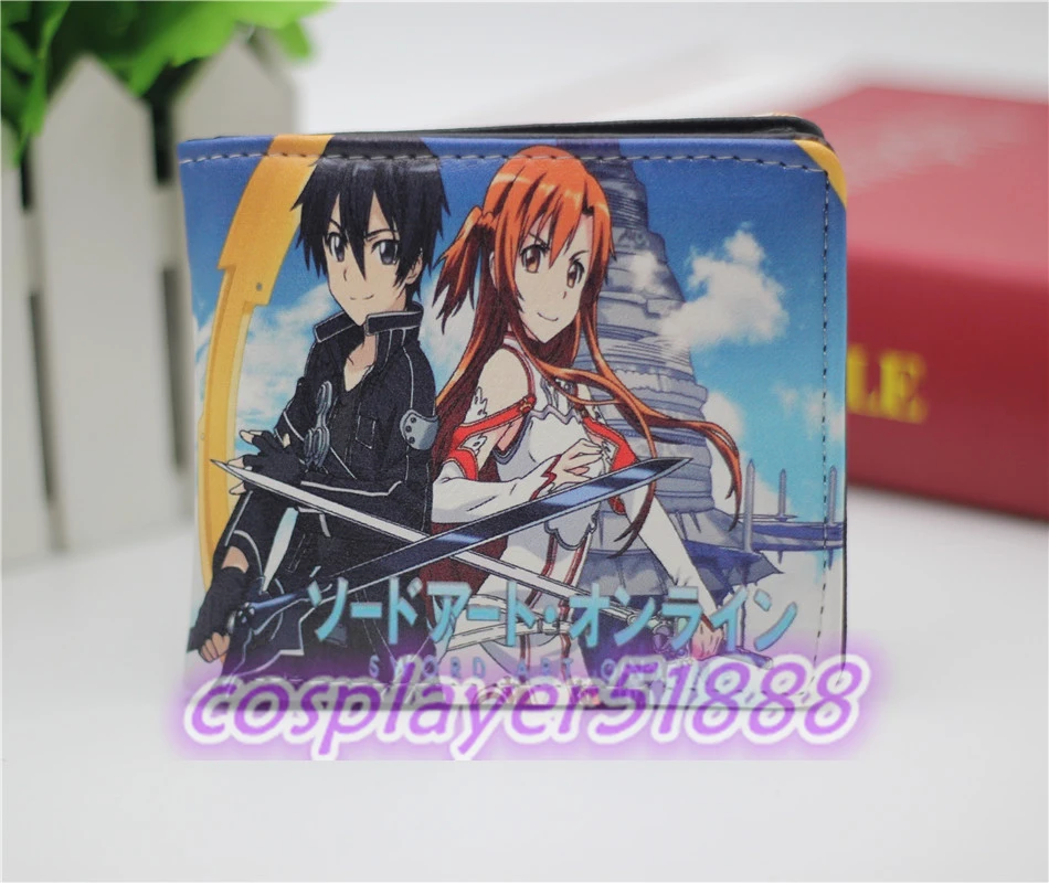 Japan font b anime b font SAO sword art online wallets font b cosplay b font